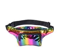 One BFD Fanny Pack Waist Pack Bumbag Bum Bag Running Belt for Ladies Men Kids Festival Causal Holiday Wipe Clean Adjustable Strap (Rainbow 3)
