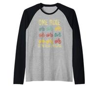 One Bike is Never Enough Biking Bicycle Cyclist Riding Raglan Baseball Tee