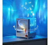One bird Aurora Box Audio Light: Aurora Light Projector & Northern Lights Projector with 7 Modes, 7 White Noises & 360° Surround Speaker -Ideal Bedroom Mood Light & Gift for Women