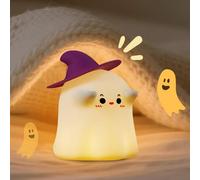 One bird (Ghost Witch Night Light) Cute Night Light for Kids - Food - Grade Silicone, Type - C Charging, Modes Switchable by Kneading - Ideal for Nursery/Children's Room, Great Gift Idea