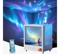 One bird Northern Lights Projector, Aurora Galaxy Projector & Star Night Light with Bluetooth Speaker, White Noise Machine - Bedroom Sensory Mood Light & Gifts for Women