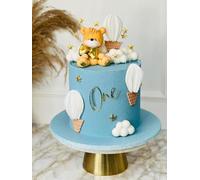 One Birthday Gold Mirror Acrylic Cake Charm Topper 1st First Birthday Cake Charm Decorations (Gold Mirror Acryl)