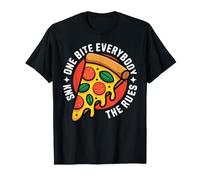 One Bite Everybody Knows Rules Pizza T-Shirt