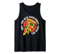 One Bite Everybody Knows Rules Pizza Tank Top