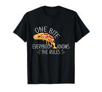 One Bite Everybody Knows The Rules Pizza Lover Gift T-Shirt T-Shirt