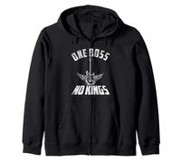 ONE BOSS NO KINGS Guitar with Wings Zip Hoodie