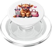 One Boujee Heifer Highland Cow Bougie Pink Tumbler Handbag PopSockets PopGrip for MagSafe