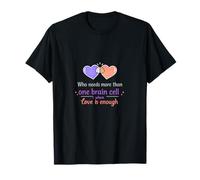 One Brain Cell Love Couples Heart Line Art T-Shirt