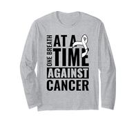 One Breath at a Time Against Cancer - Lung Cancer Awareness Long Sleeve T-Shirt