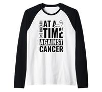 One Breath at a Time Against Cancer - Lung Cancer Awareness Raglan Baseball Tee