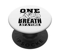 One Breath at a Time - Lung cancer awareness PopSockets Adhesive PopGrip