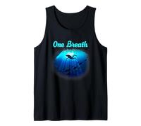 One Breath Scuba Diver Underwater Ocean Silhouette Graphic Tank Top