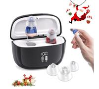 One Button Control-Rechargeable Sound device for Seniors, Digital Sound Device with Smart Noise Cancellation, Rechargeable S o und D evices for Seniors with Charging Case