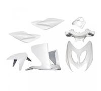 one by camamoto complete kit plastic fairing compatible with (cod 77366789 complete kit 7 pieces pearl white colour compatible with mbk nitro - yamaha aerox year 1997 to 2012)