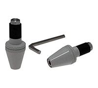 ONE By Cammoto CNC "Conical" Aluminium Handlebar Counterweights Kit/Handlebar Stabilizers Set Balance Pads for Motorcycles and Scooters AM6 | White | Universal Including Adapters