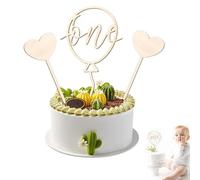 One Cake Topper, First Birthday Cake Topper, Wooden One Cake Topper Balloon Shape Cake Picks First Birthday Cake Decorations for Baby Anniversary One Cake Toppers 1st birthday Party Supplies
