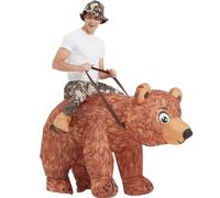 One Casa Bear Inflatable Costume Riding Bear Air Blow up Funny Fancy Dress Party Halloween Costume for Adult