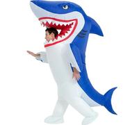 One Casa Inflatable Costume Adult,Blow Up Party Costumes,Inflatable Shark Costume,Halloween Costumes for Men Women (72INCH)
