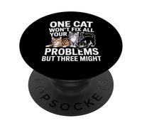 One Cat Won't Fix All Your Problems But Three Might PopSockets Adhesive PopGrip