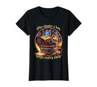 One Chapter A Day Keeps Reality Away Fantasy Value Graphic T-Shirt, Women, Black, S