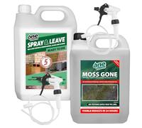 One Chem - 5L Spray and Leave Ready to Use - 5L Moss Gone Moss Killer - 2 x Long Hose Trigger Spray