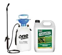 One Chem Artificial Grass Cleaner, 5 Litre with 5L Garden Sprayer, Pet Urine, Odour Remover