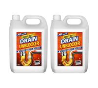 One Chem Essentials Heavy Duty Sink & Drain Unblocker, 2 x 5 Litre, Clears Grease and Fat Deposits, Safe for Pipes