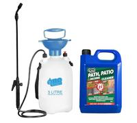 One Chem - Heavy Duty Patio Cleaner - 5L + 5L Garden Sprayer - Path Cleaner Concentrate - Mould Remover, Lichen Remover, Algae Remover