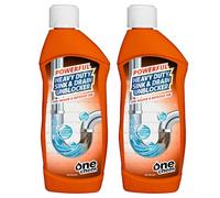 One Chem Heavy Duty Sink and Drain Unblocker 2 x 500 ml, Kitchen, Bathroom Sink and Drain Unblocker