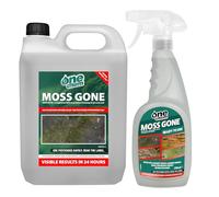 One Chem Moss Gone Moss Killer, 5 Litres and 750 ml, For Paths, Patios, Roofs, Walls, Tarmac, Gravel