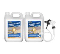 One Chem - Paving Sealant and Proofer - 2 x 5 Litre Water Seal - with Long Hose Trigger - Breathable, Colourless Waterseal for Brick, Wood and Stone