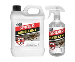 One Chem Spider Repellent Spray, 2.5L + 500ml, Peppermint Scent, for Home and Garden, Indoor Outdoor Use