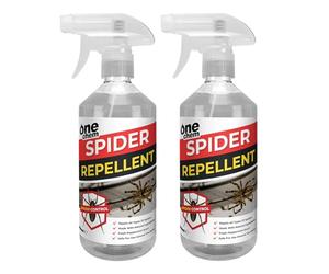 One Chem Spider Repellent Spray, 2 x 500ml, Peppermint Scent, for Home and Garden, Indoor Outdoor Use