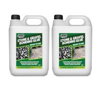 One Chem Stone and Gravel Bonding Glue, 2 x 5 Litres, Water-Based Non-Toxic Formula, Ready to Use, for Paths, Patios and Decorative Areas