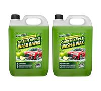 One Chem Wash and Wax Car Shampoo, 2 x 5L, Green Apple Fragrance, Cleans Dirt and Grime, Protective Shine