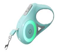 One Click Explosion-Proof Retractable Dog Leads LED Flashlight Walking Strap, Curved Design Suitable for Nighttime Walking and Jogging, Suitable for Small and Medium-Sized Dog Straps (green)