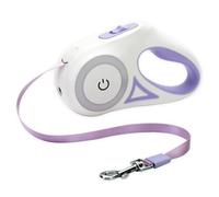 One Click Explosion-Proof Retractable Dog Leads LED Flashlight Walking Strap, Curved Design Suitable for Nighttime Walking and Jogging, Suitable for Small and Medium-Sized Dog Straps (purple)
