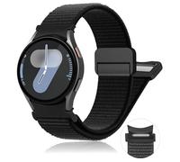 One Click Magnetic Bracelets for Samsung Galaxy Watch 7 6 5 4 FE Strap 40 mm 44 mm/6 & 4 Classic 47 mm 43 mm 46 mm 42 mm/5Pro 45 mm Men / Women, Fabric Nylon Strap Sport Loop Band for Galaxy Watch 7 4