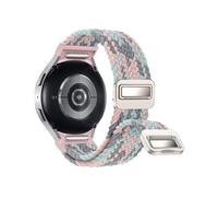 One Click No Gap Braided Bands Compatible with Samsung Galaxy Watch 7 6 4 5 FE Band 40mm 44mm/Galaxy Watch 6 4 Classic 47mm 43mm 42mm 46mm/Watch 5 Pro 45mm, 20mm Elastic Nylon Sport Strap Men Women