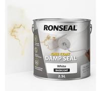 One Coat Damp Seal White 2.5L - Damp Proof Paint & Mould Protection - Anti Mould Paint for Bathroom & Interior Walls - White Sealant to Cover Damp Stains