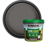 One Coat Fence Life Paint - 5L Charcoal Grey - Durable, Weatherproof Wood Paint for Fences & Sheds - One Coat Coverage - Fade-Resistant, Quick-Drying Outdoor Protection