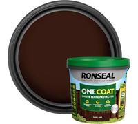One Coat Fence Life Paint - 5L Dark Oak - Durable, Weatherproof Wood Paint for Fences & Sheds - One Coat Coverage - Fade-Resistant, Quick-Drying Outdoor Protection