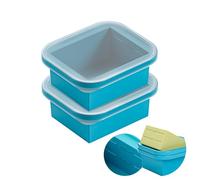 One Cup Freezer Tray, Jumbo Soup Freezing Container, Silicone Food Freezer Trays, Large Ice Cube Tray for Storage Sauce Meal Prep Leftovers, 600ml /Cup(2)