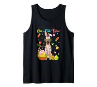 One Cute Nurse Easter Bunny Great Dane Colorful Eggs Basket Tank Top