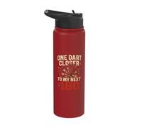 One Dart Closer to My Next 180 Darts Player Stainless Steel Insulated Water Bottle
