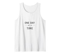 One Day At A Time Minimalist Design - Mindfulness Quote Tank Top