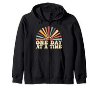 One Day At A Time, Motivational, Inspirational Quotes Zip Hoodie