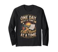 One Day at a Time One Client at a Time Substance Abuse Long Sleeve T-Shirt