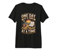 One Day at a Time One Client at a Time Substance Abuse Premium T-Shirt