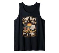 One Day at a Time One Client at a Time Substance Abuse Tank Top